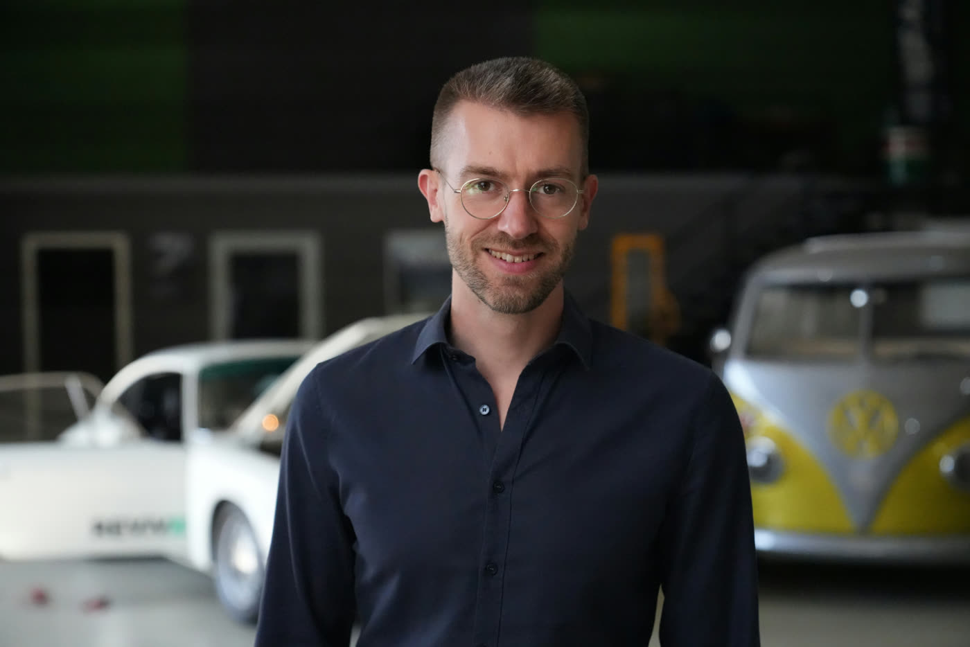 Jonathan Wenk, Gründer der WE Mobility Academy GmbH, in der Werkstatt